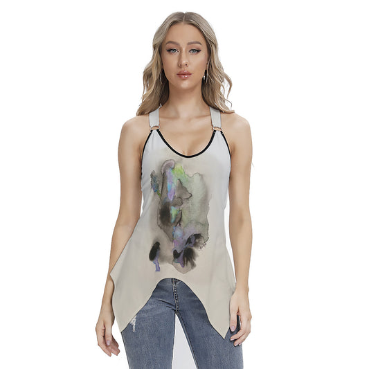 Moses on Mt. Sinai Women's Racing Tank Top With Irregular Hem